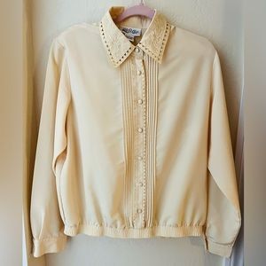 Vintage Yves St.Clair blouse bomber style.